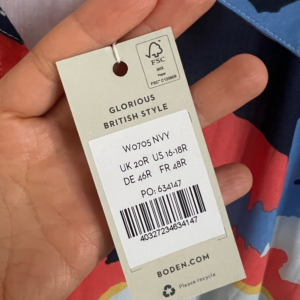 Boden French Meadow Scene Kitty Midi Shirt Dress NWT - Picture 8 of 8